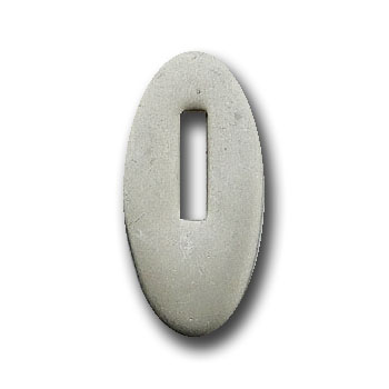 Kopfplatte Neusilber oval - 35 x 17 x 3 mm