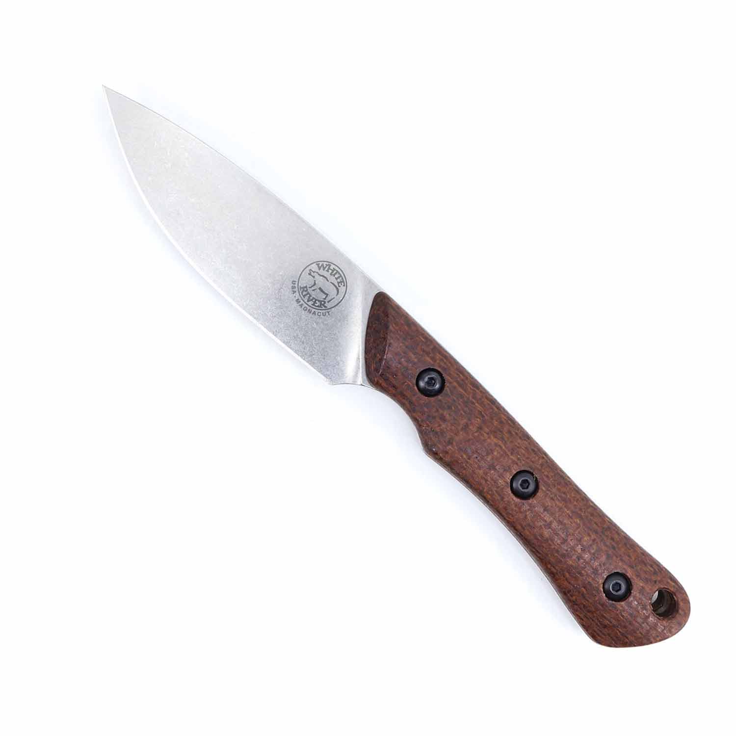 White River Brave - Natural Burlap Micarta - Magnacut