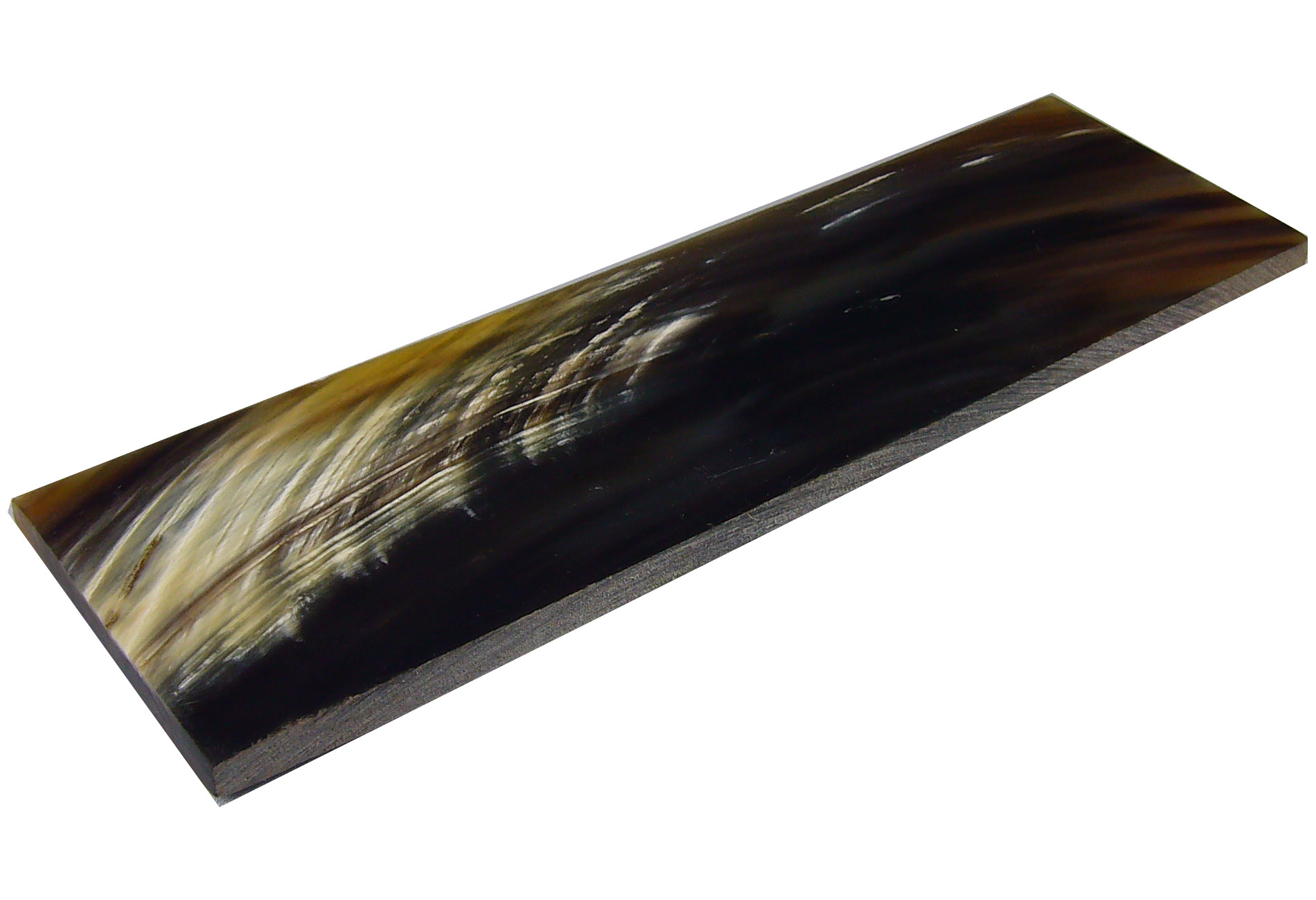 Wasserbüffelhorn Platte 8 mm - 1A Qualität farbig poliert