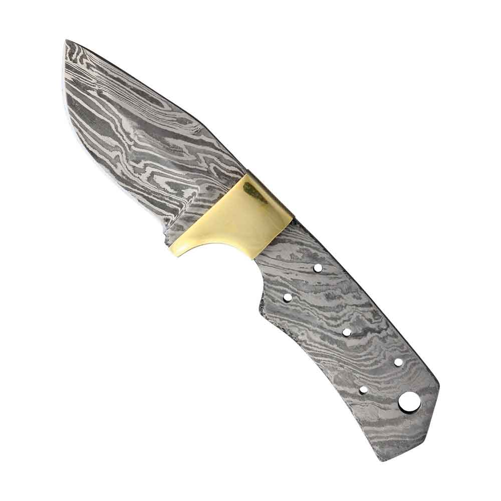 Damastklinge Deep Skinner N° 132 mit Messingzwinge