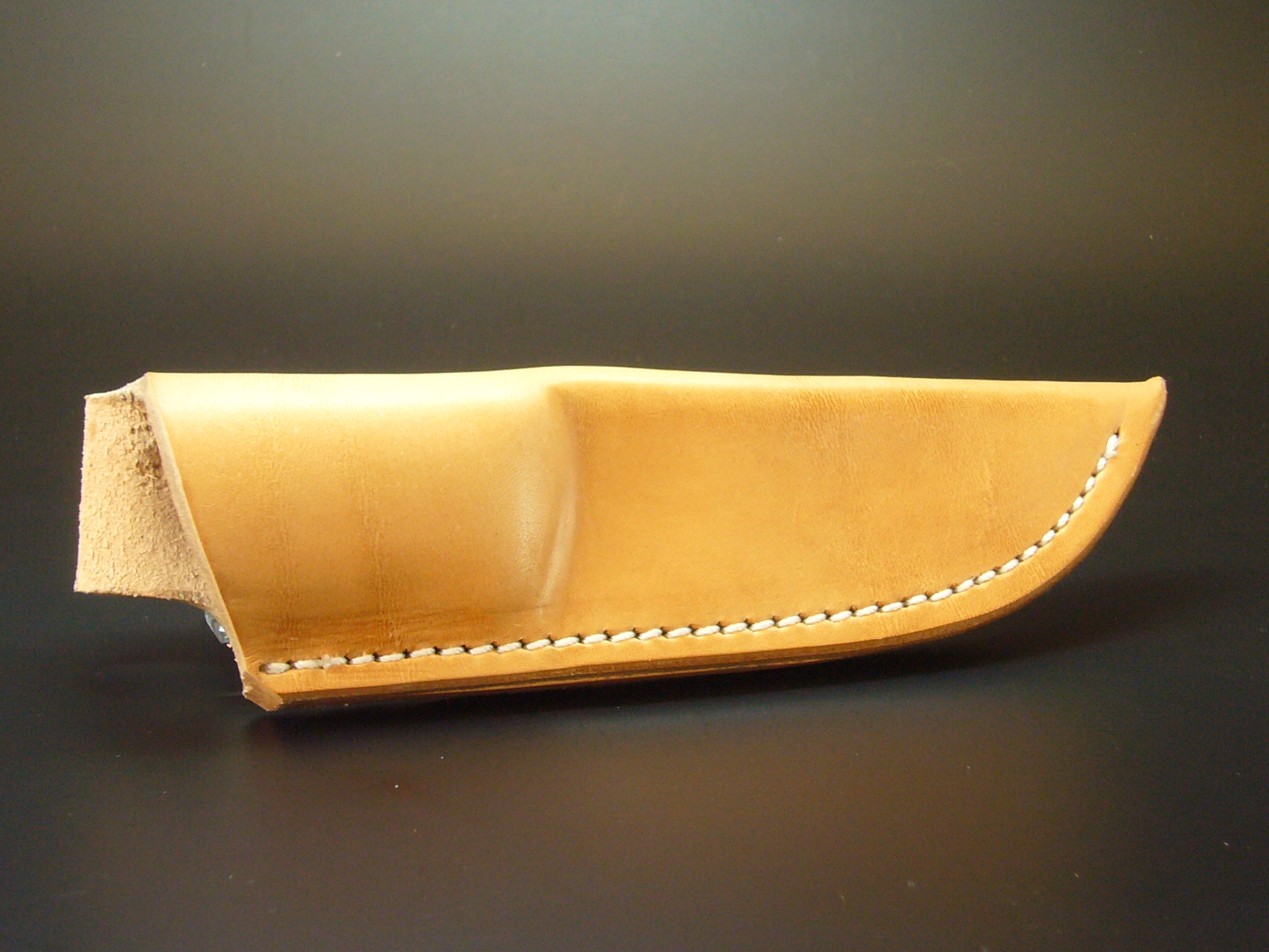 Lederscheide handgenäht beige