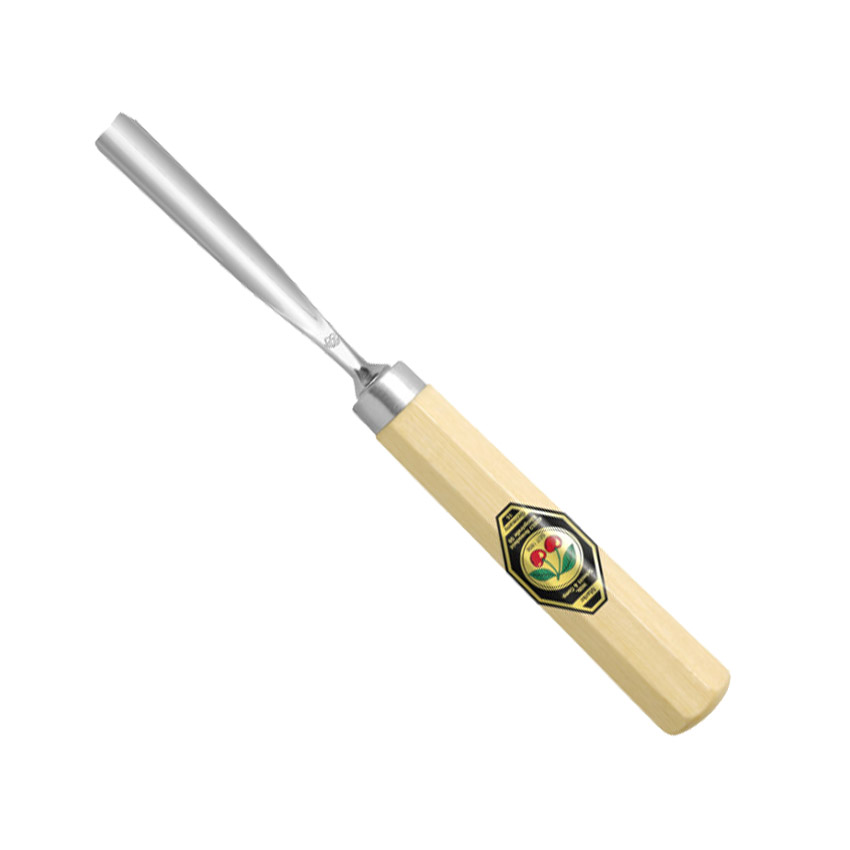 Kerbschnitzbeitel mit Weißbuchenheft - mittlere Höhlung 2 mm - Stich 8