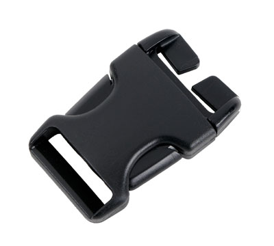 Steckschließe B schwarz - bis 25 mm Bandbreite