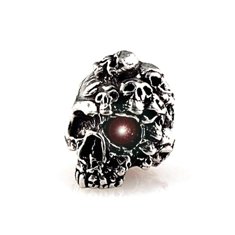 Mind Skull Bead Pewter