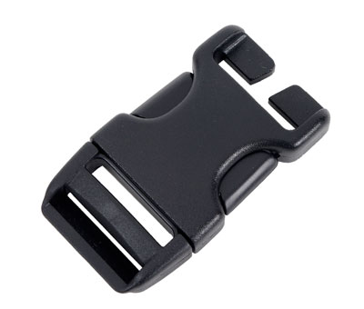 Steckschließe A schwarz - bis 25 mm Bandbreite