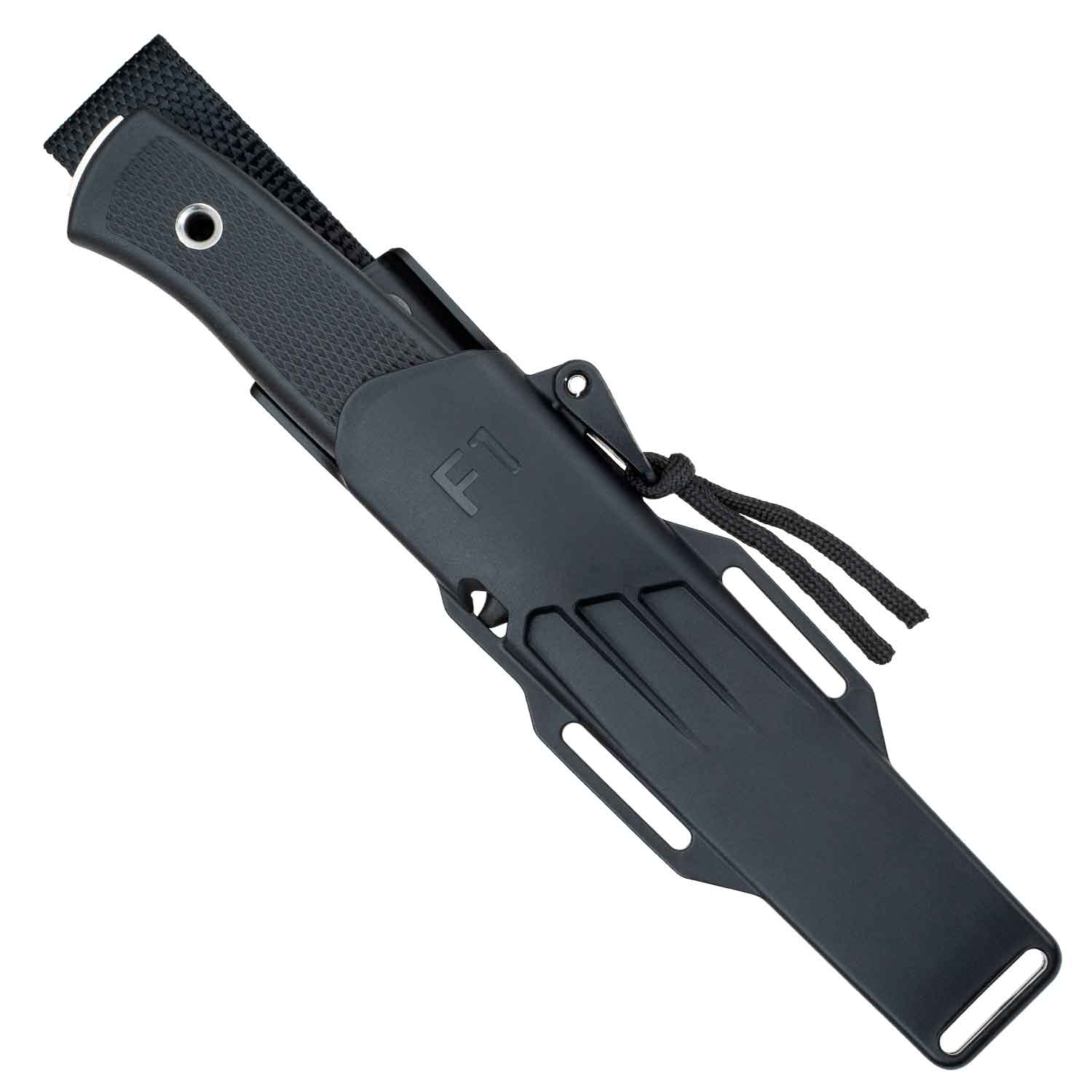Fällkniven F1 Jagdmesser lam. VGWolf Stahl mit neuer Zytelscheide für Rechtshänder