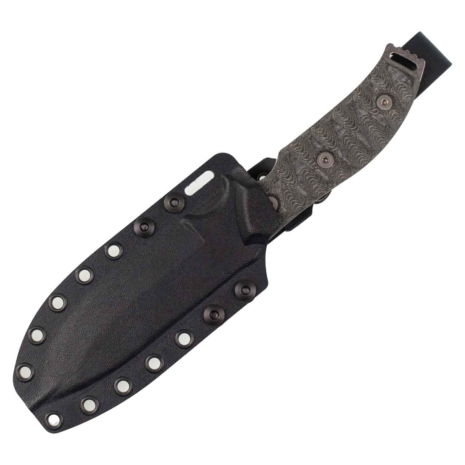 White River GTI 4.5 - Black/Olive Micarta - Stonewash Klinge