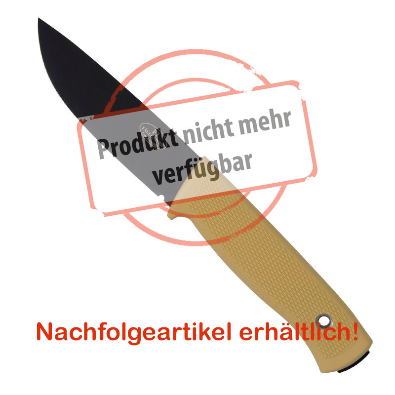 Fällkniven F1 Desert lam.CoS Klinge in Black mit Zytelscheide - Rechtshänder
