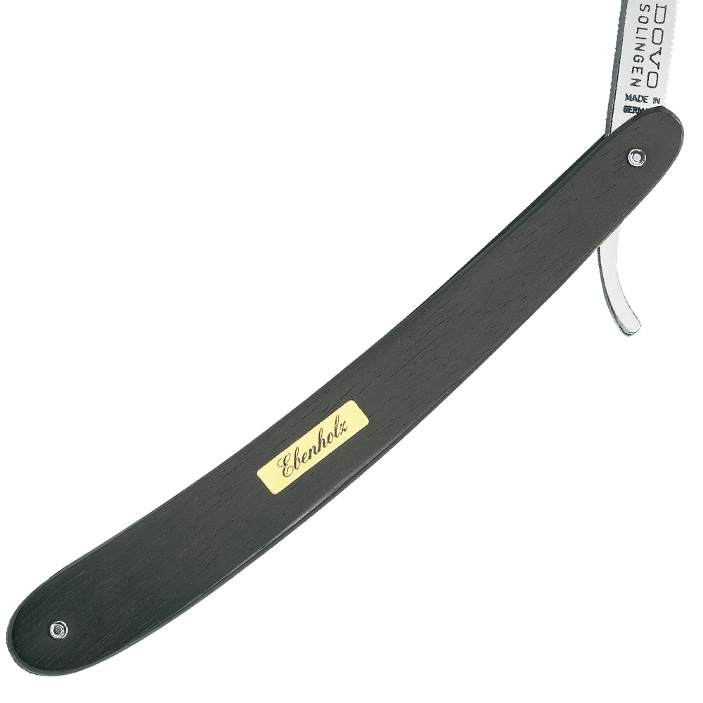 DOVO Rasiermesser mit Goldgravur 5/8" Hohlschliff & Ebenholz