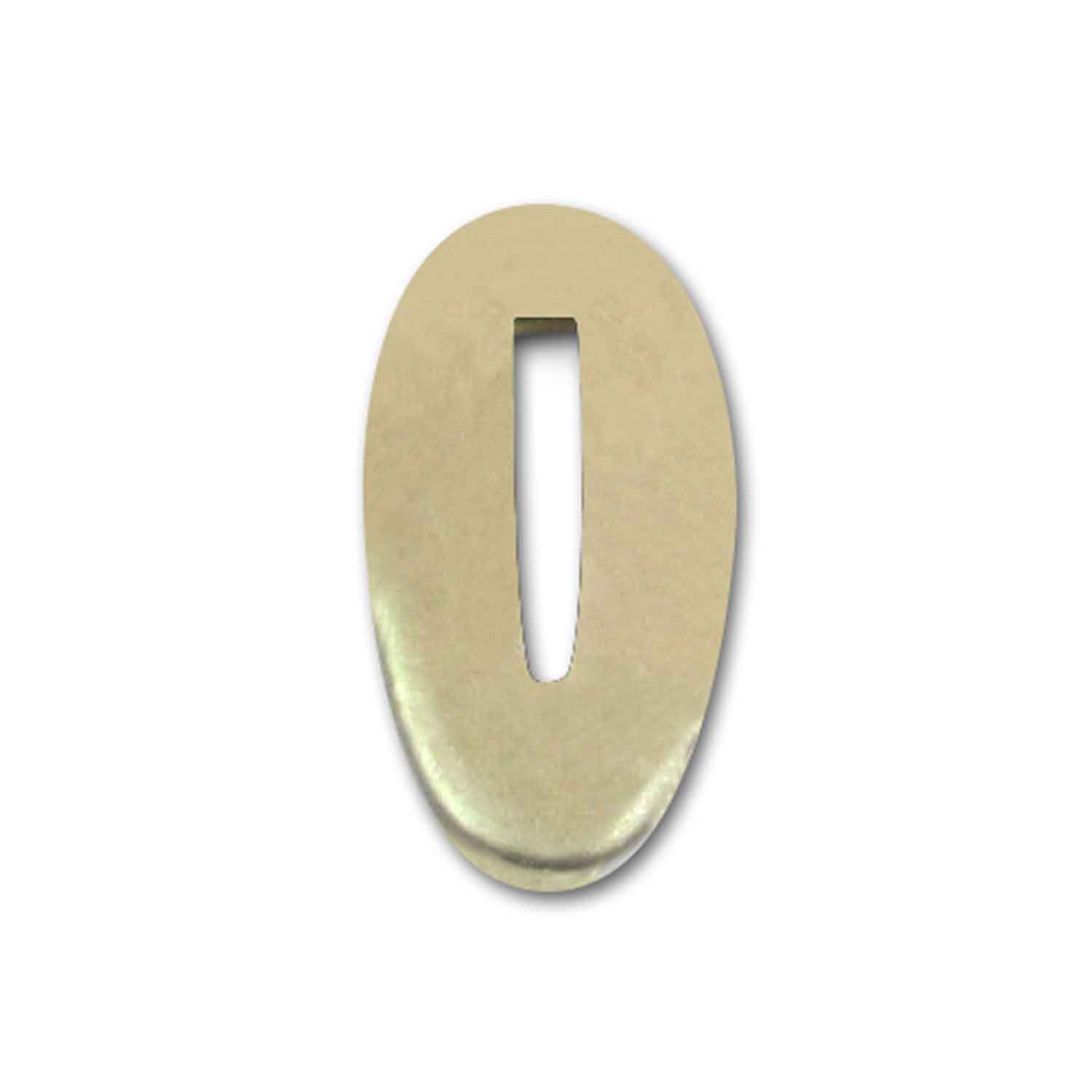 Kopfplatte Neusilber oval -  35 x 17 x 3 mm mit V-Schlitz