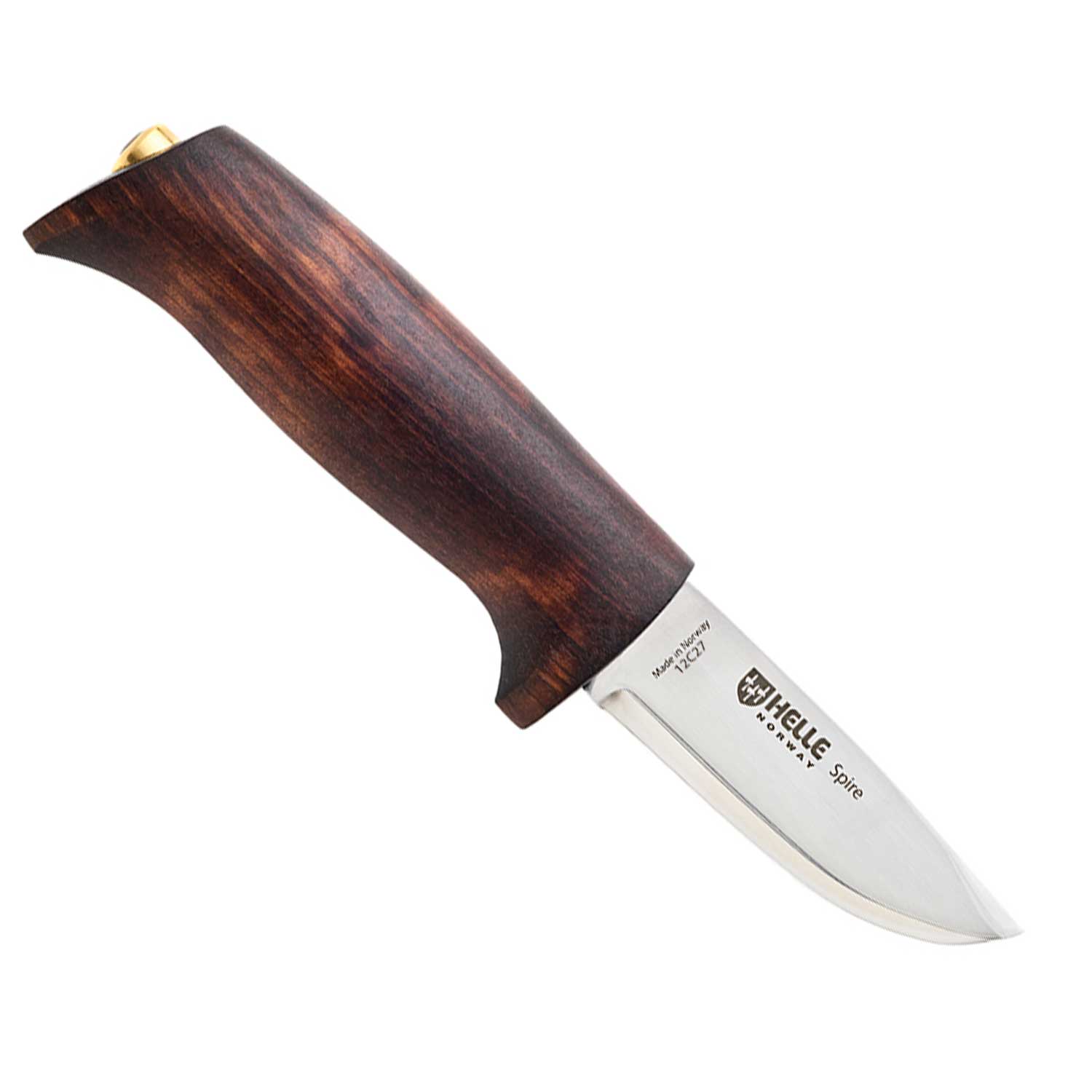 Helle® Spire Messer - mit heller naturfarbenen Lederscheide
