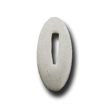 Kopfplatte Neusilber oval - 35 x 17 x 3 mm mit V-Schlitz