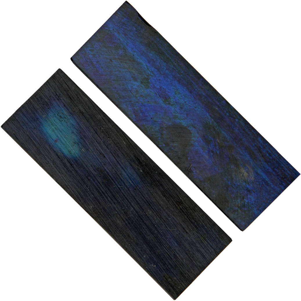 Griffschalen Bone shiny blue - paarweise