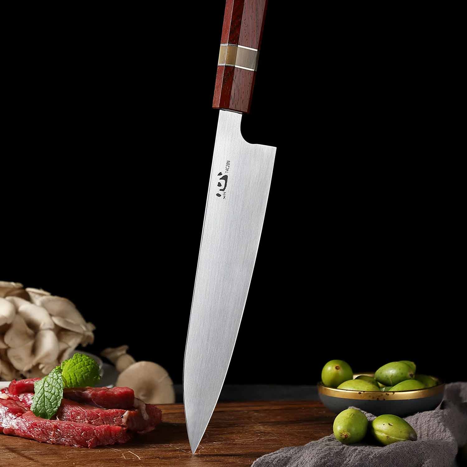 XinCraft Gyuto 225 Kochmesser Palisander/Büffelhorn
