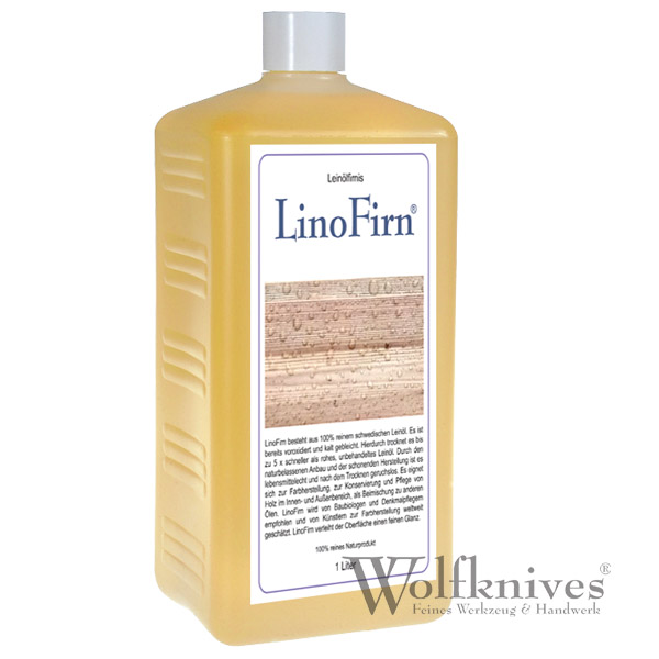 LinoFirn® - kaltgepresste schwedische Leinölfirnis - 1 Liter