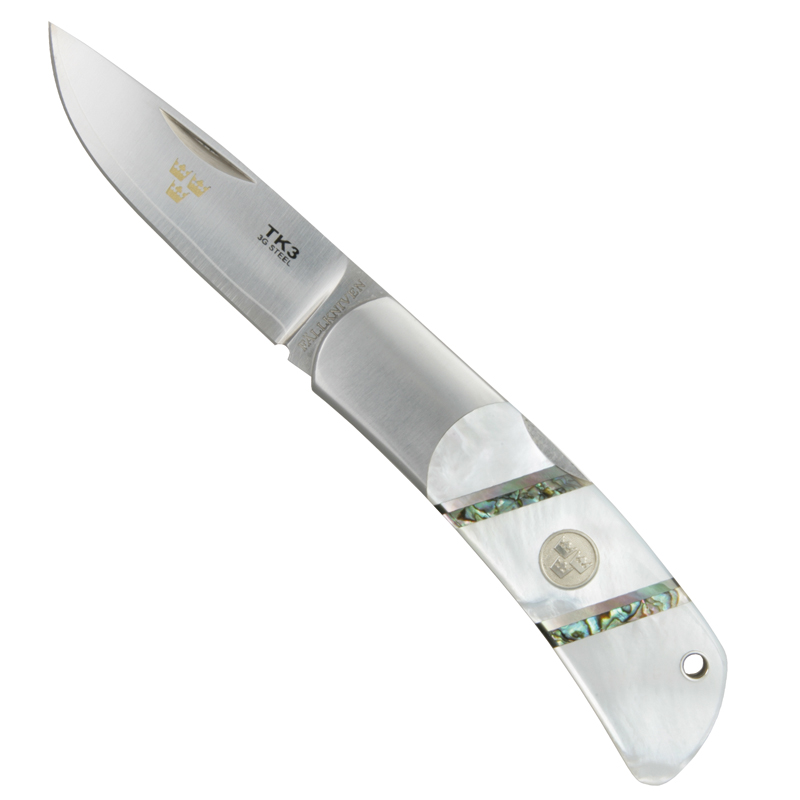 Fällkniven TK3 mit Perlmutt