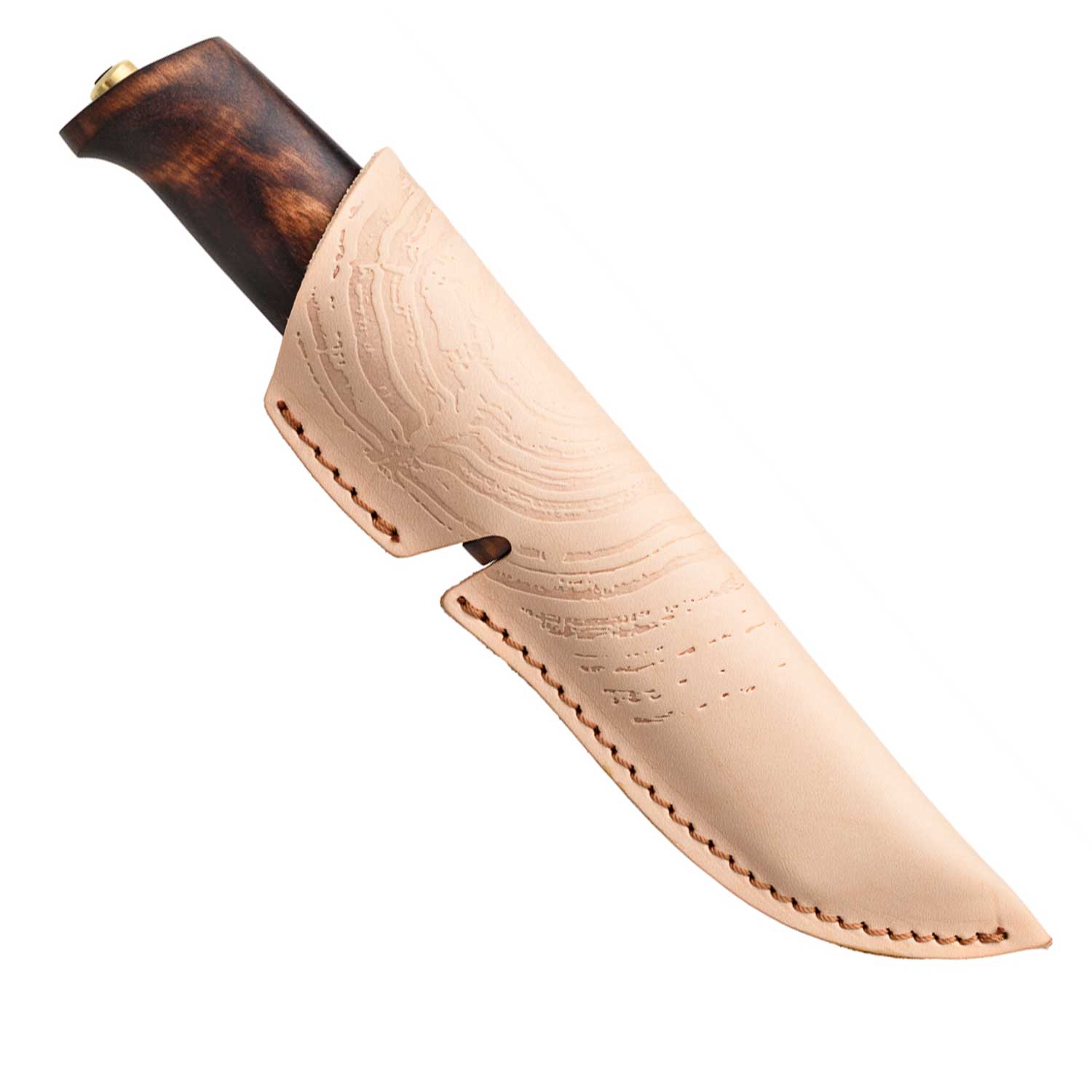 Helle® Gro Messer - mit heller naturfarbenen Lederscheide