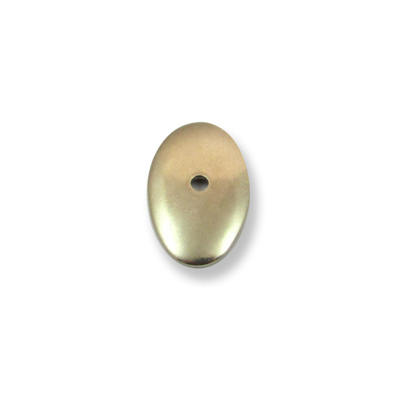 Scheibe Neusilber - 39 x 25 x 2 mm spitzoval