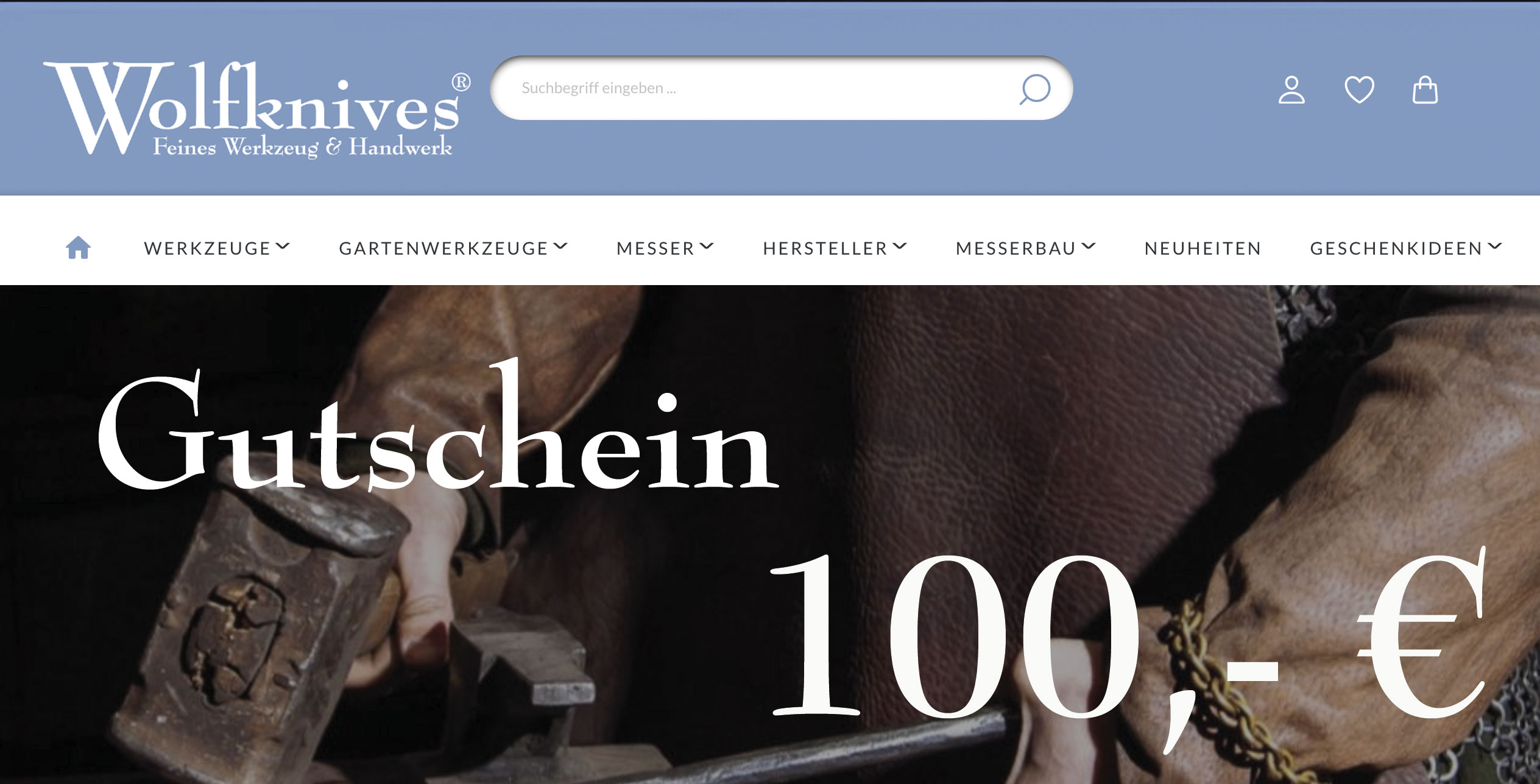 Wolfknives Gutschein 100,- Euro