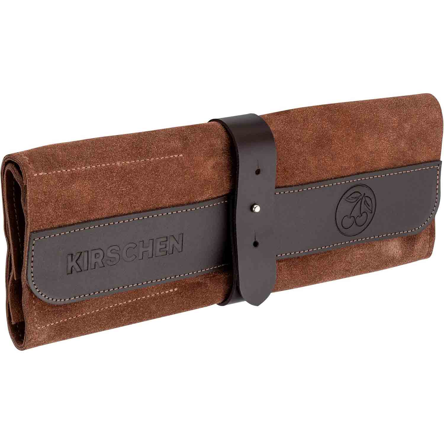 Leder Rolltasche aus Veloursleder für 12 Stecheisen