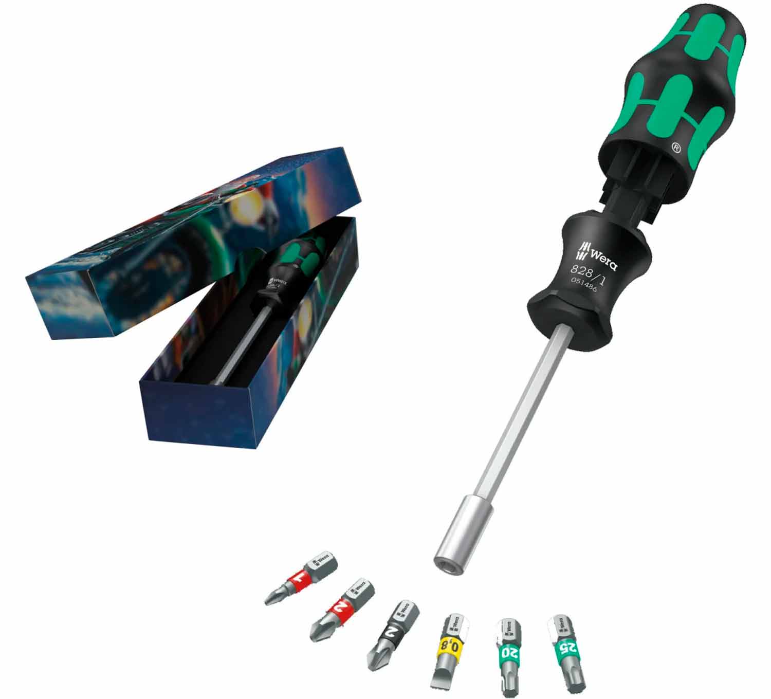 Wera Kraftform Kompakt 27 Set 1 Schraubendreher mit Bit-Magazin
