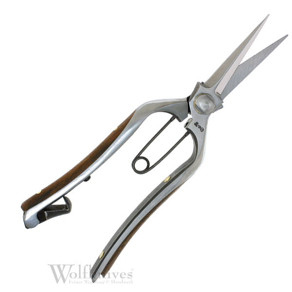 Rosenschere Deluxe von Hidehisa mit Griffen aus Walnussholz