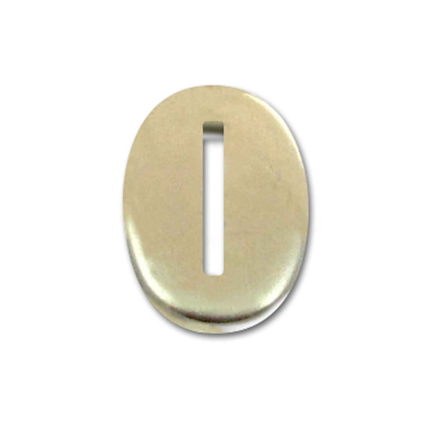 Kopfplatte Neusilber oval - 24 x 16 x 3 mm