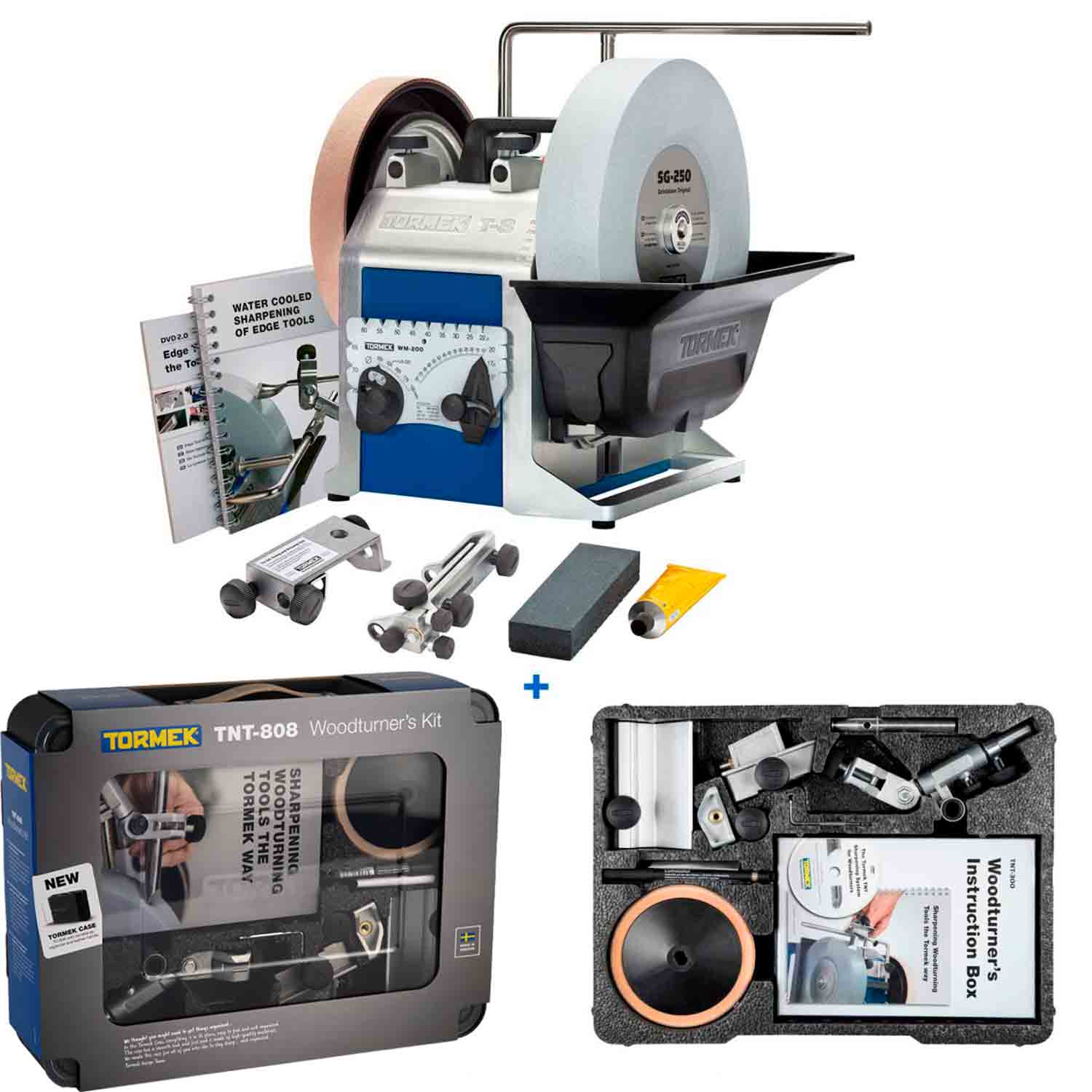 Tormek® T-8 Nassschleifmaschine mit TNT-808 Drechslerpaket