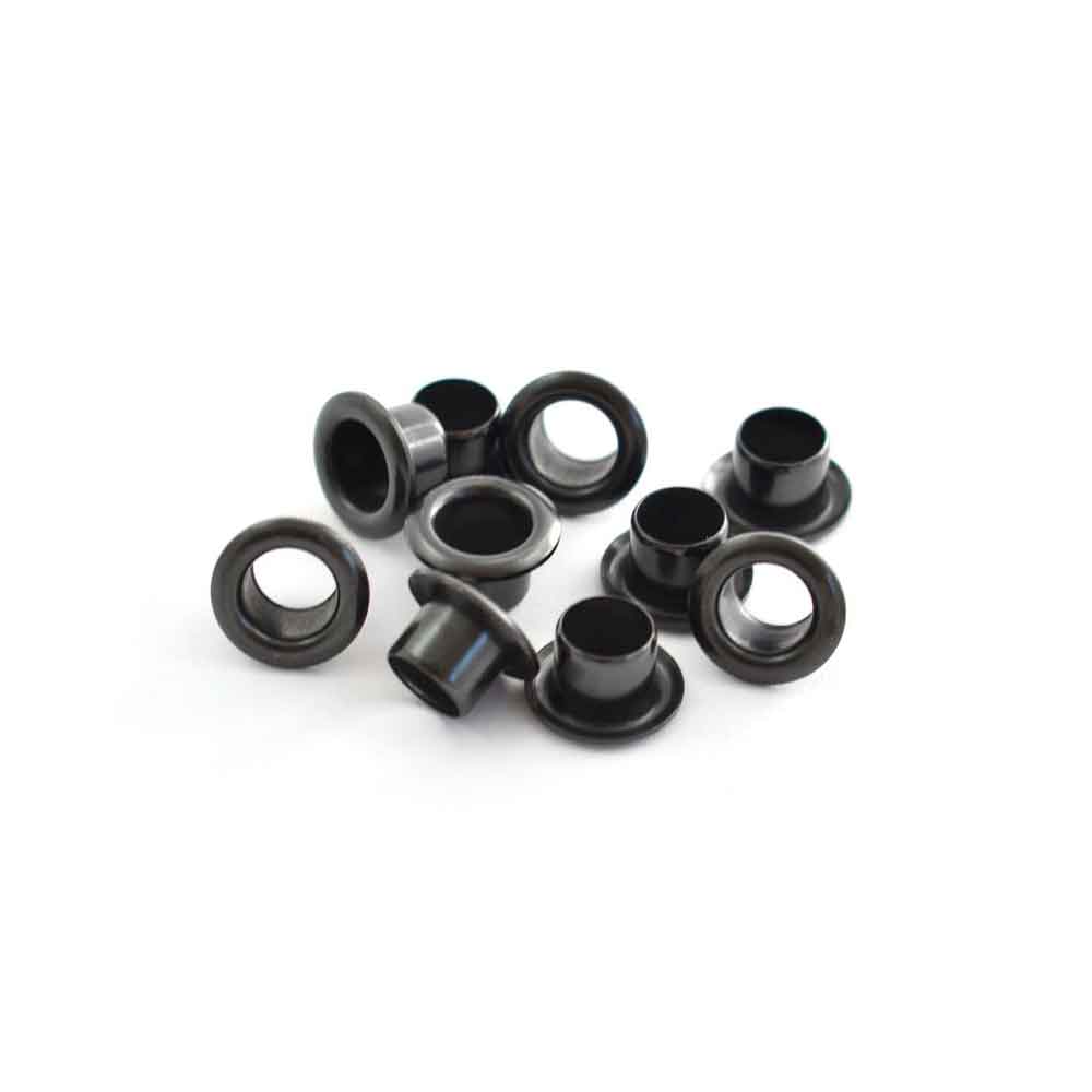 Kydex-Nieten/Ösen - schwarz - 1/4" bis 3 mm - 10 Stück