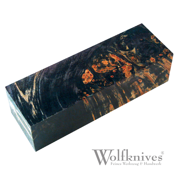 Stabilisiertes braun-schwarzes Ahorn gestockt