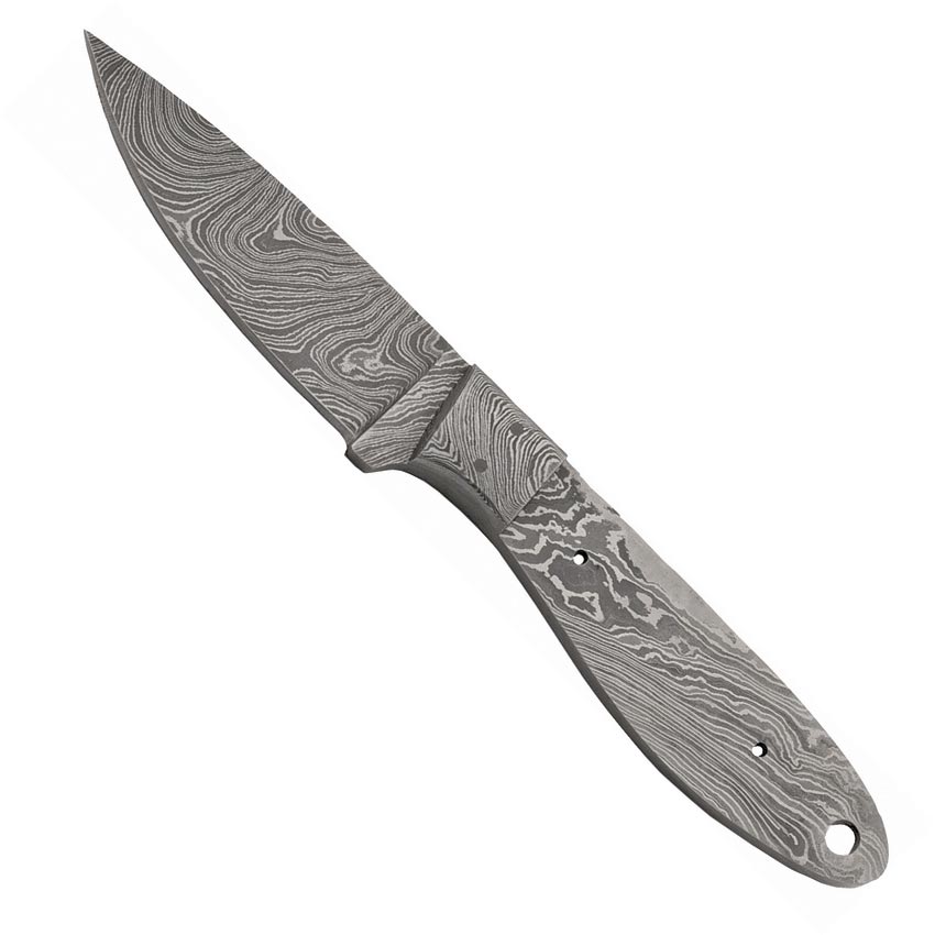 Damastklinge Drop Point N° 725DZ mit Damastzwinge