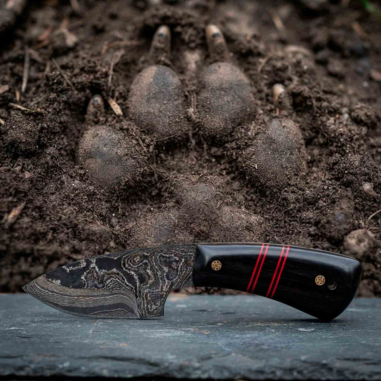 Damastklinge Wolf´s Claw Drop Point N° 37 - 416-Lagen