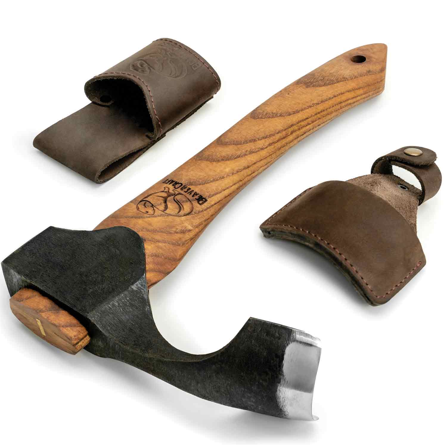 Einhändiger Dechsel AX2  - inkl. Lederscheide und Gürtelschlaufe