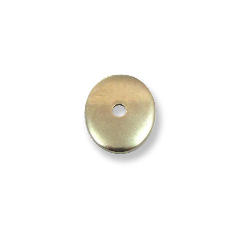 Scheibe Neusilber - 28 x 23 x 2 mm rundoval