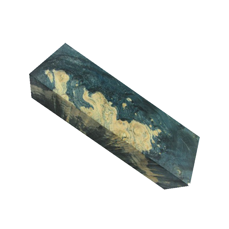 Stabilisiertes Ahorn gemasert - Türkis gesprenkelt