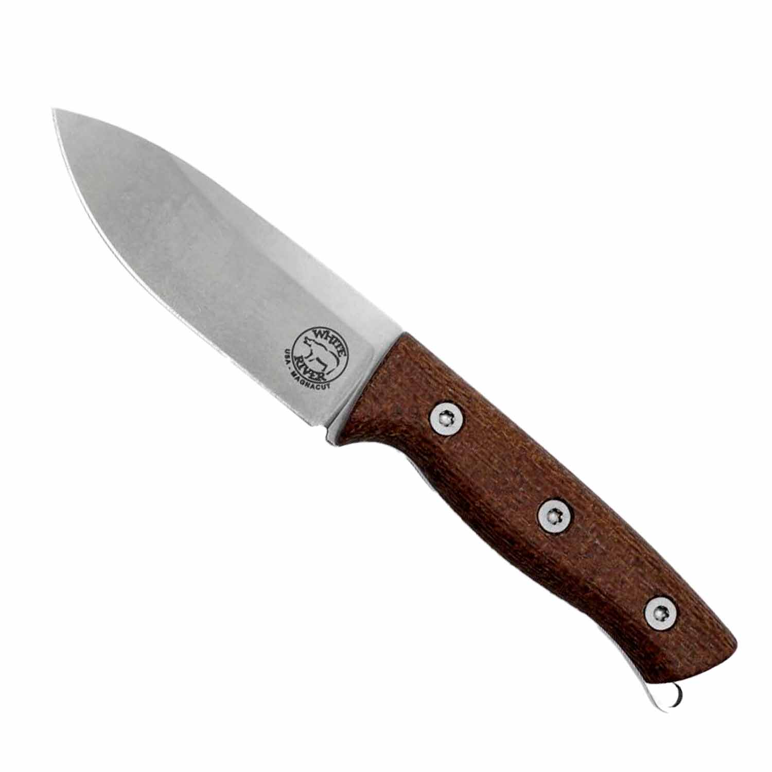 White River Ursus Cub - Natural Burlap Micarta Griff