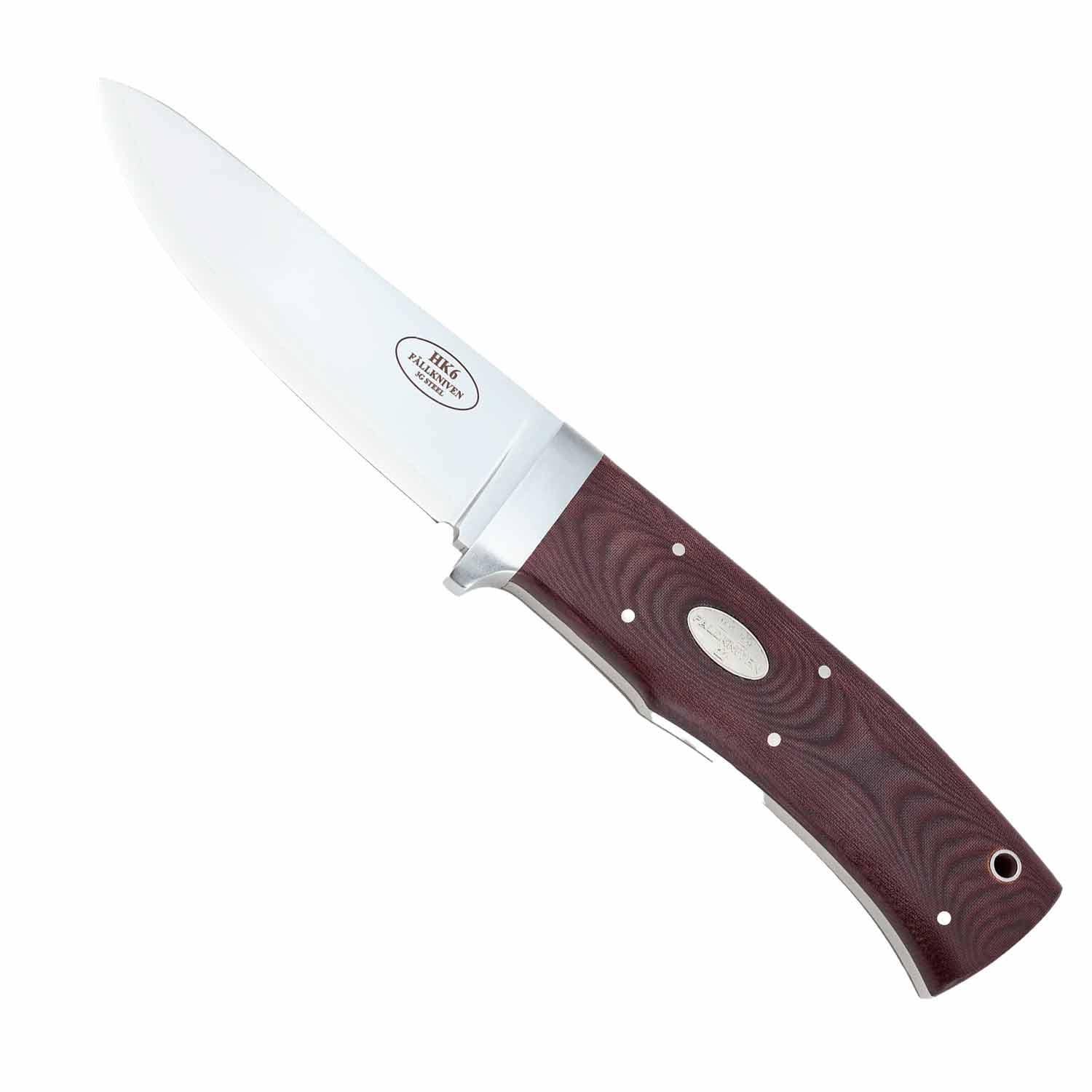 Fällkniven HK6 Jagdmesser - 3G & Maroon Micarta Griff