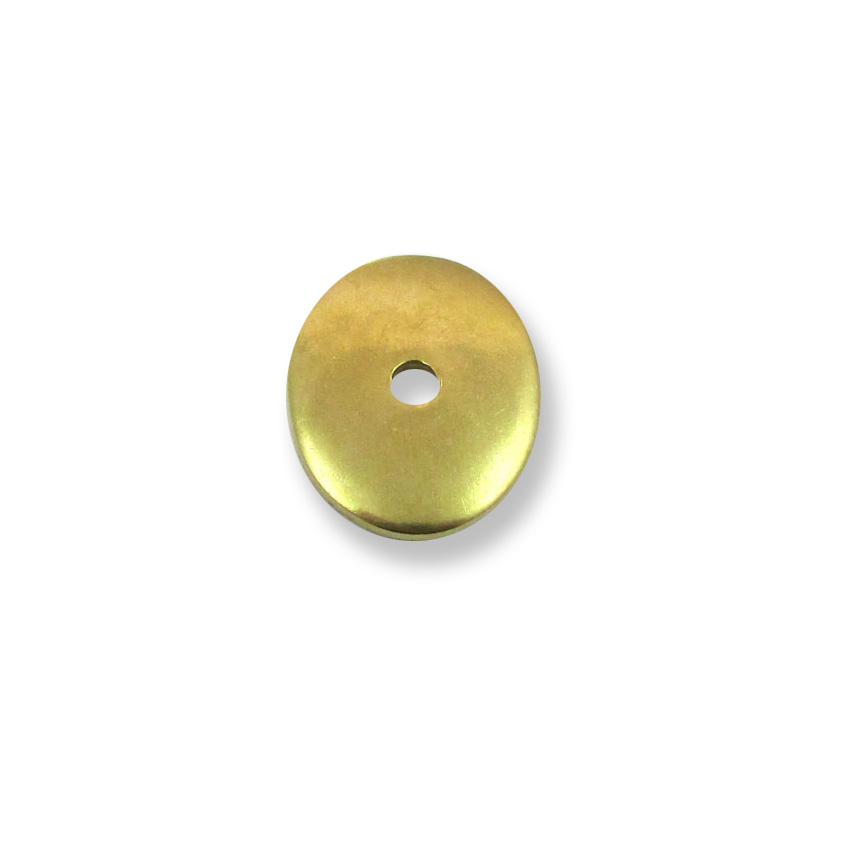 Scheibe Messing - 28 x 23 x 2 mm rundoval