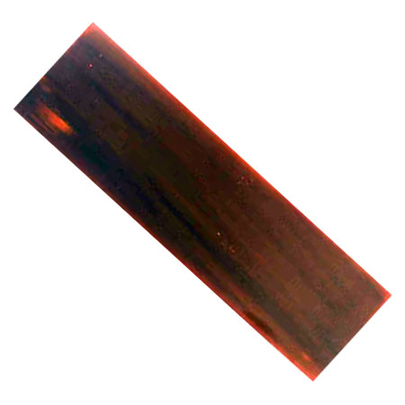 Büffelhorn Platte - braun/rötlich marmoriert 125 x 35 x 8 mm