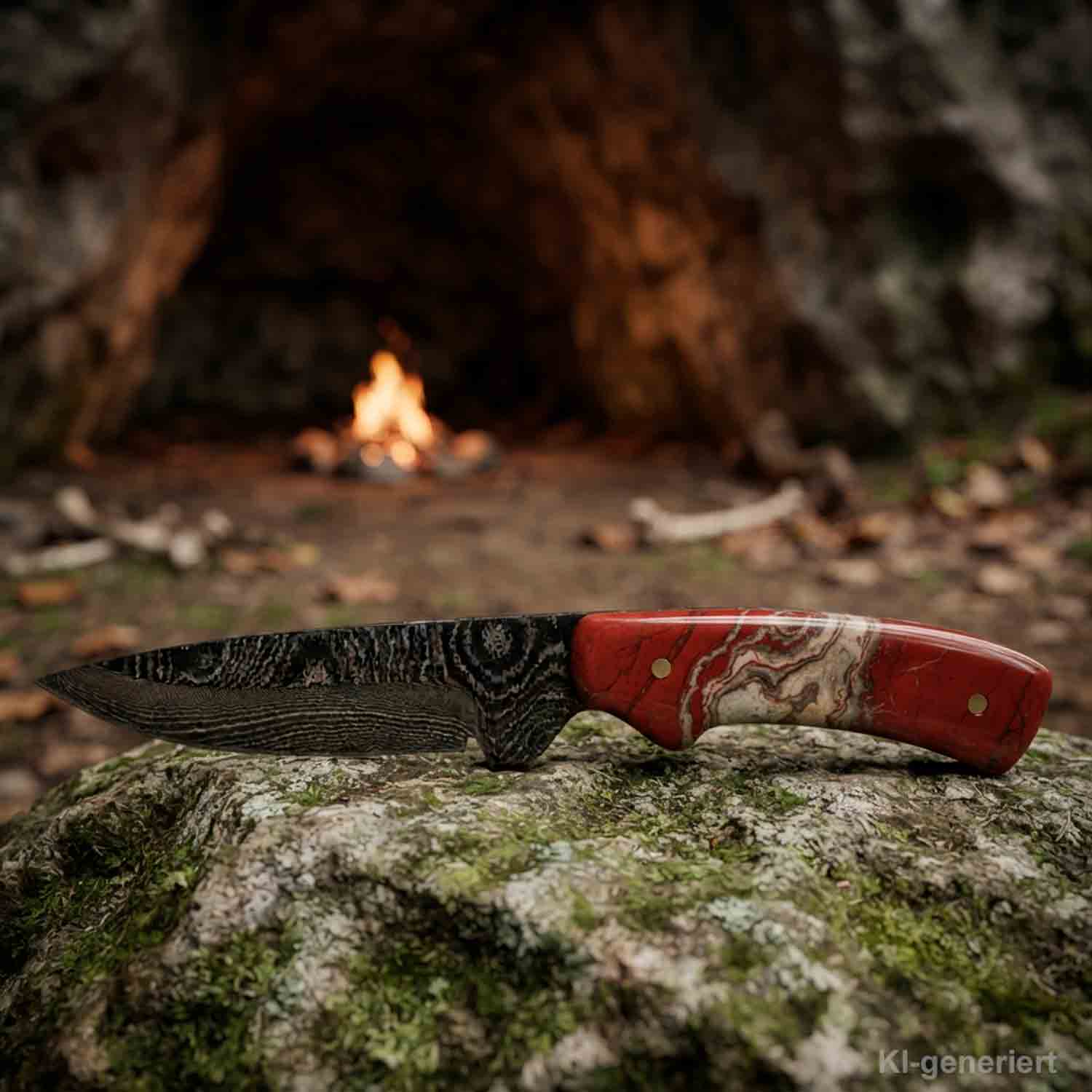 Damastklinge Wolf´s Blood Drop Point N° 85 - 416-Lagen