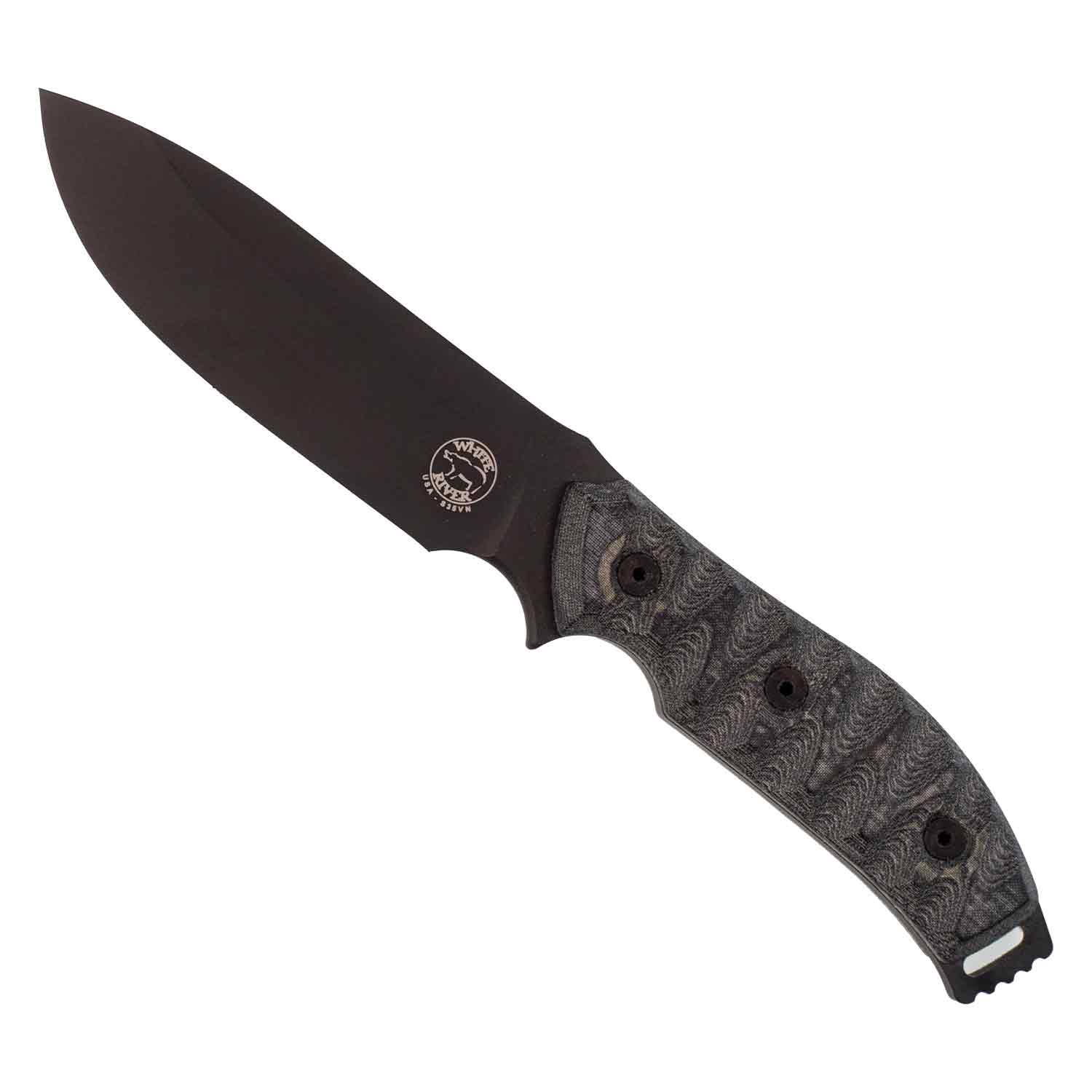 White River GTI 4.5 - Black/Olive Micarta- schwarze Klinge