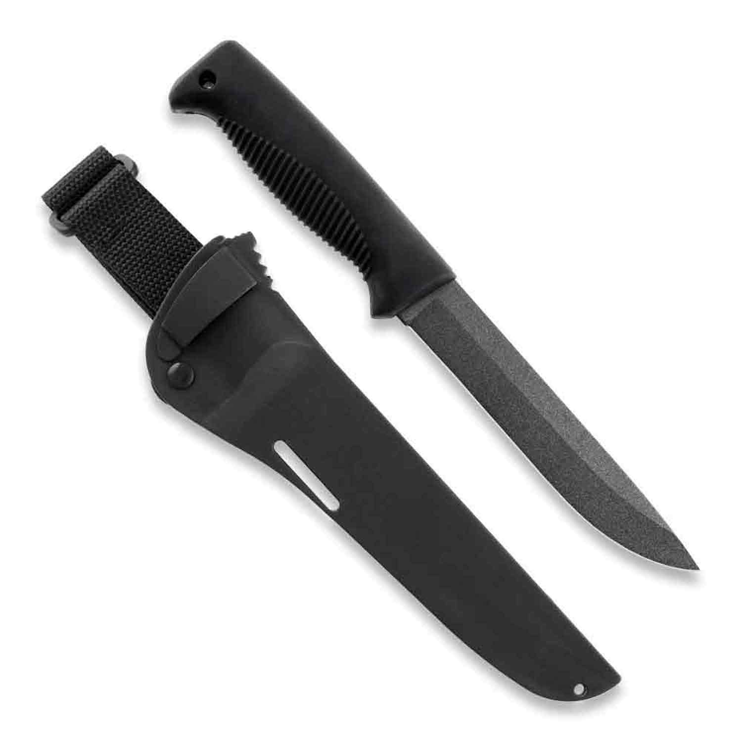 Peltonen M95 Ranger Puukko - Teflon beschichtet, Griff schwarz, Kompositscheide schwarz