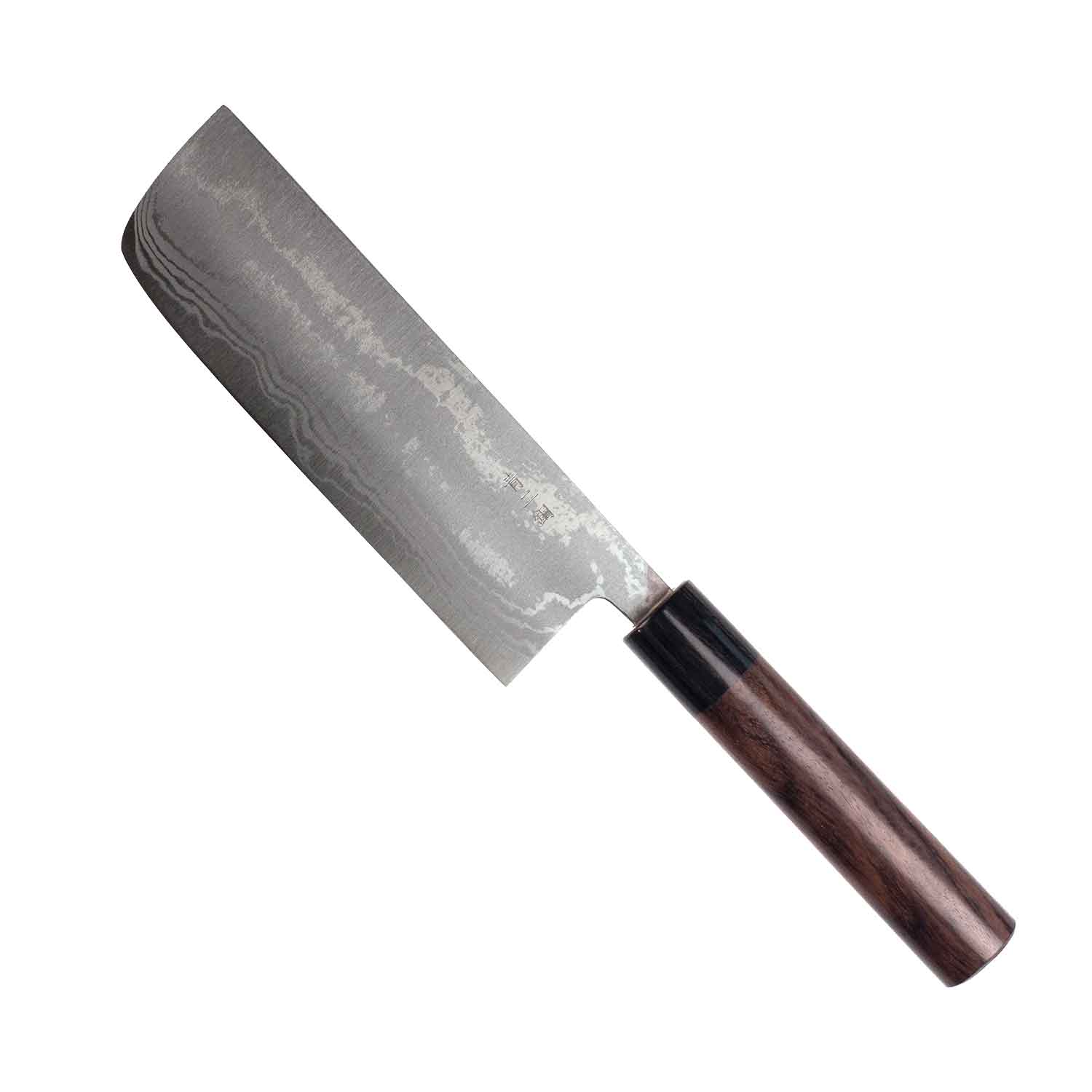 Zen-Bokashi - Nakiri Damast aus blauem Papierstahl