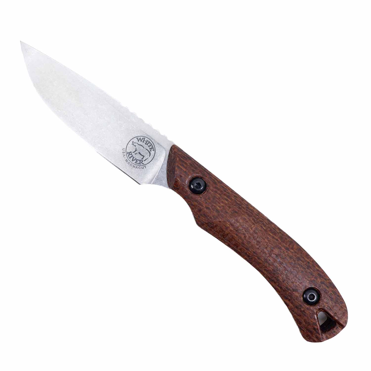 White River Axiom - Natural Burlap Micarta - Magnacut