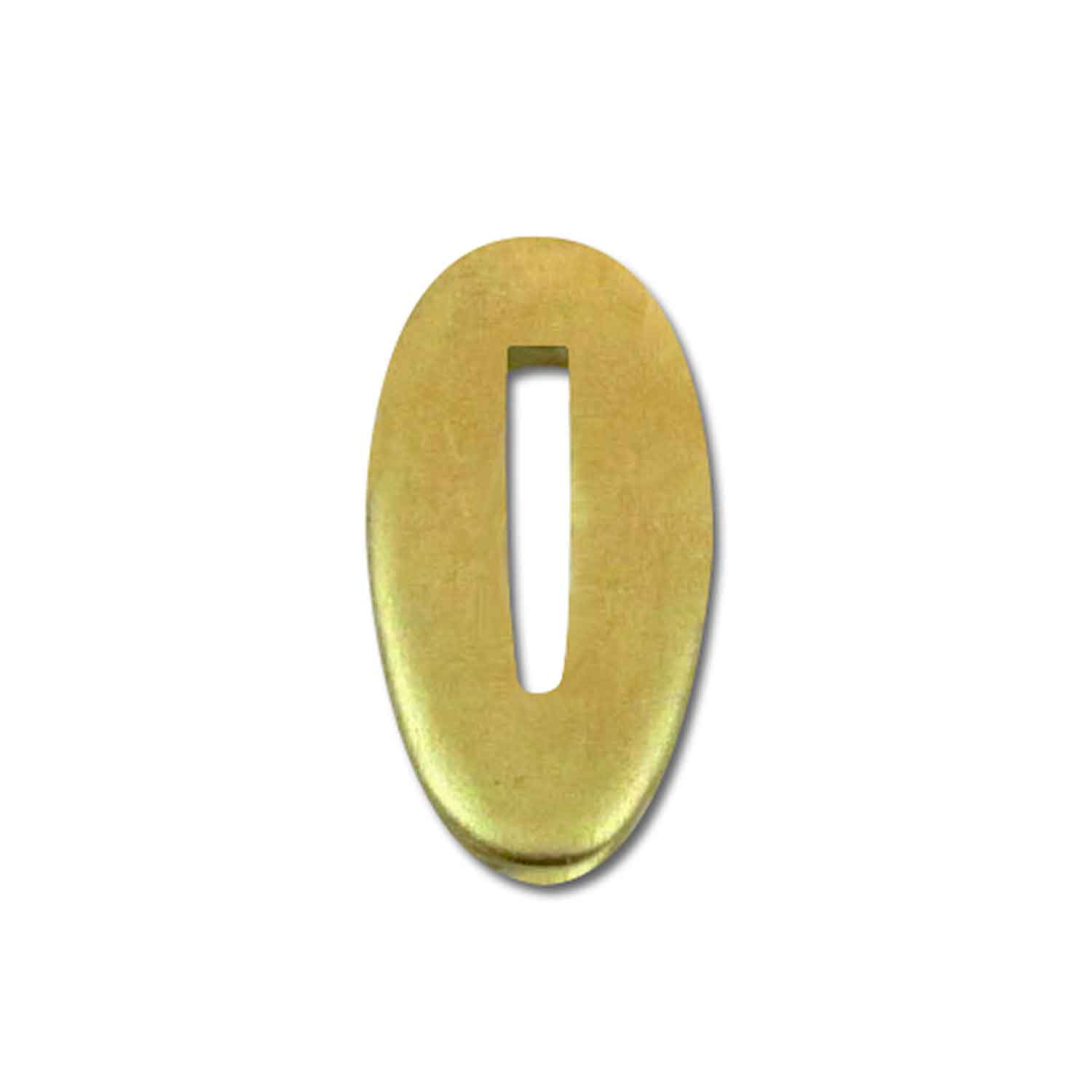 Kopfplatte Messing oval - 35 x 17 x 3 mm mit V-Schlitz