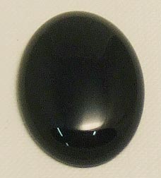 Rekonstruierter Edelstein - Black Stone oval