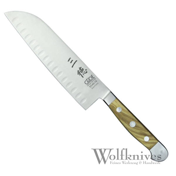 Güde Santoku (Kulle) 18 cm Serie Alpha Olive X546/18