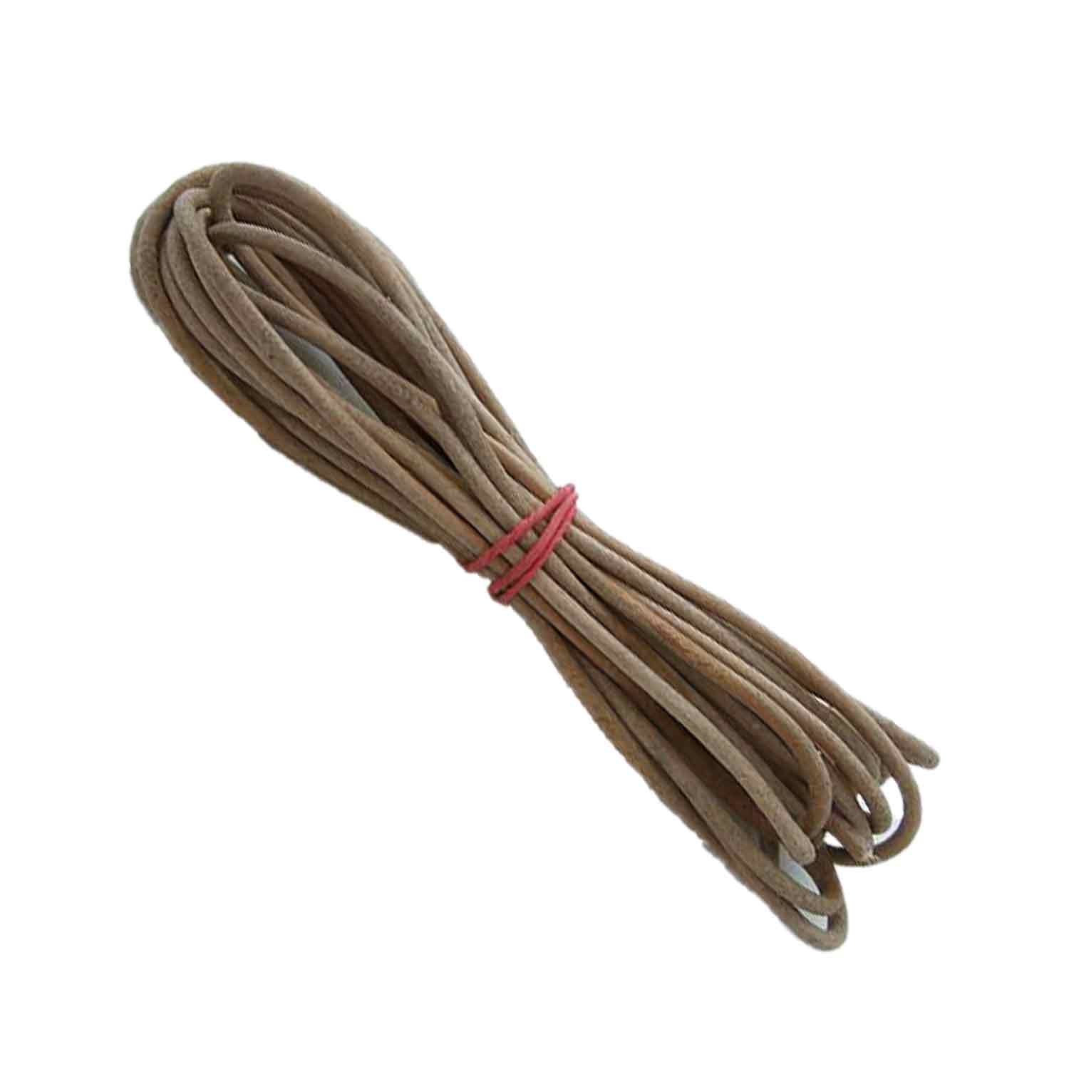 Leder Band Streifen rund Natur 3mm / 5 Meter