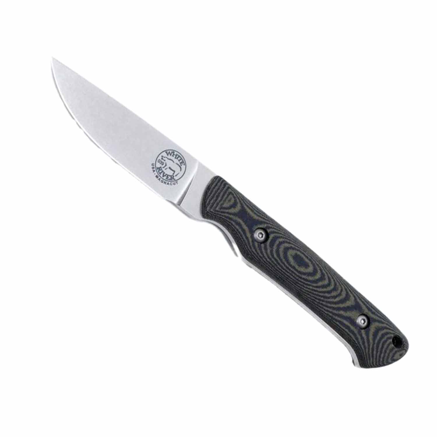 White River Small Game Magnacut - Black & Oliv Micarta Griff
