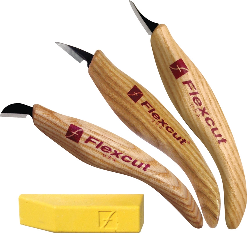 Mini-Kerbschnitzmesser-Set - 4-teilig